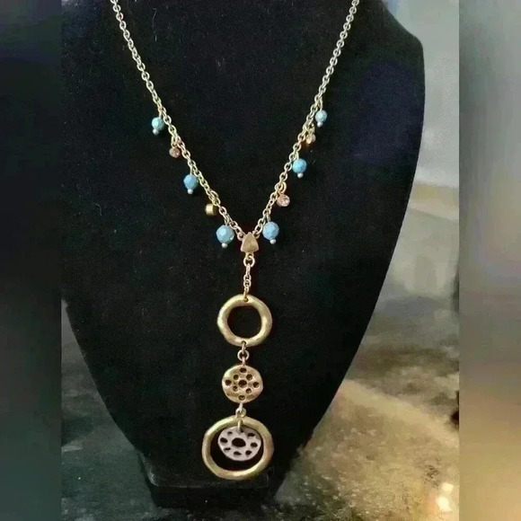 Lia Sofia Triad Turquoise Necklace - Picture 1 of 2
